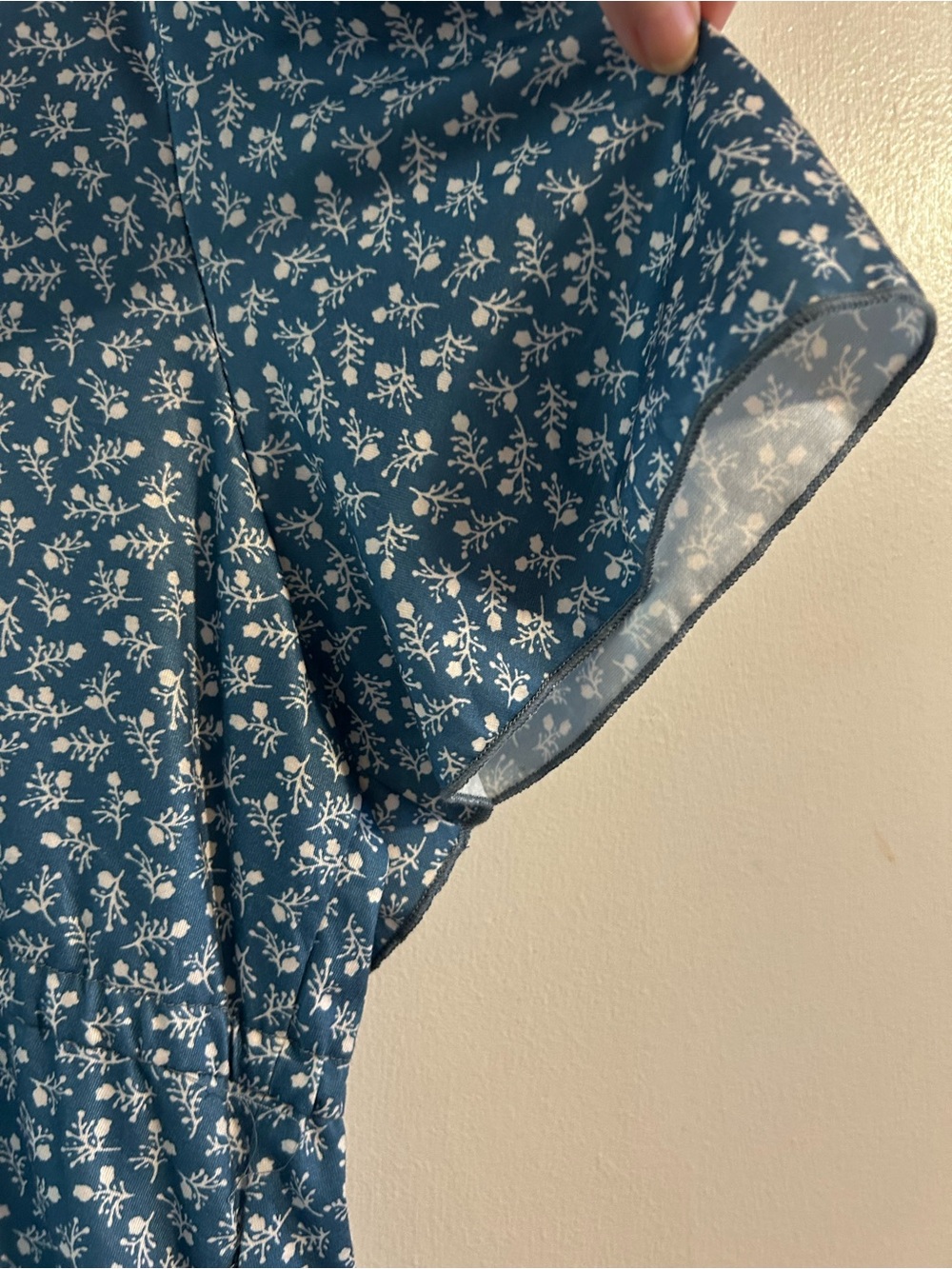 Blue Floral Tiered Dress - Picture 5 of 7